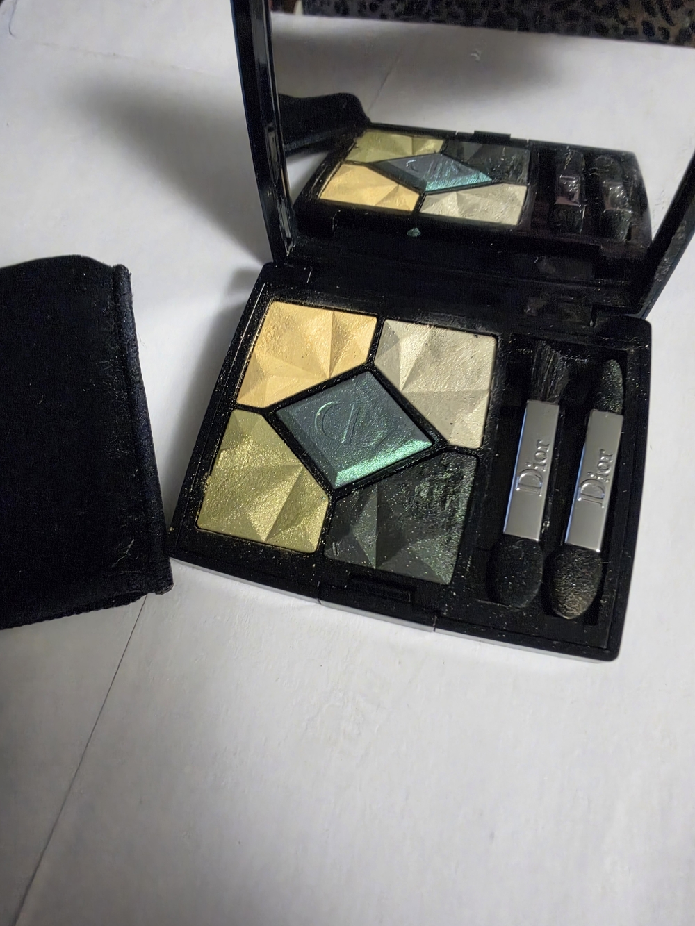Dior 5-Color Eyeshadow Palette — Green, Gold & Teal Accents 347 Precious ROCKS